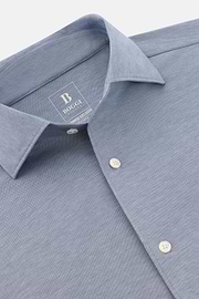 Polohemd Aus Japanischem Jersey Regular Fit, Indigo, thumb, 5