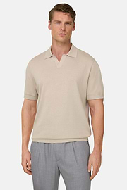 Polo Aus Baumwolle, Sand, thumb, 2