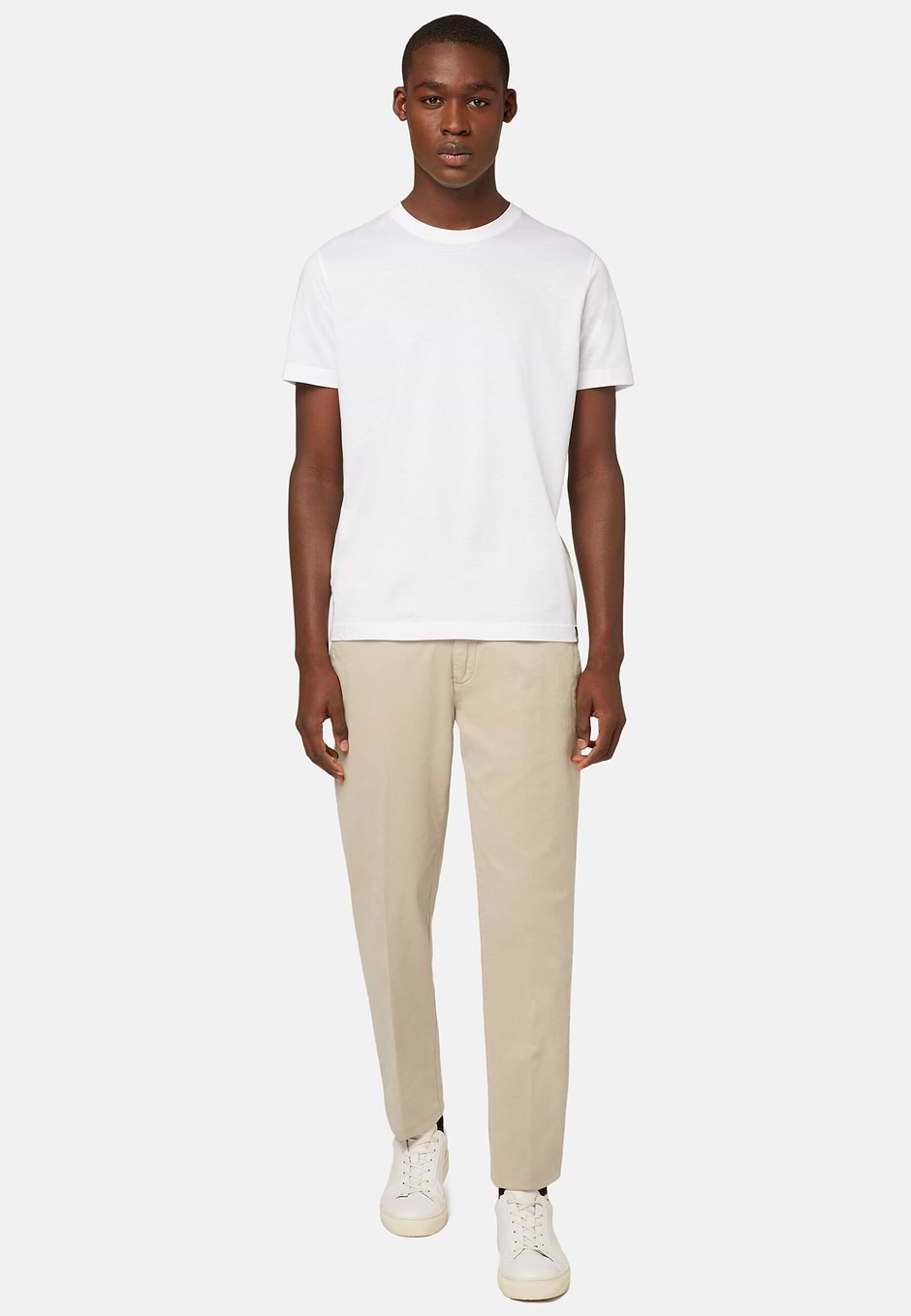 Pima Cotton Jersey T-shirt, White, hi-res