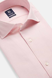 Regular Fit Pink Cotton Dobby Shirt, Pink, hi-res