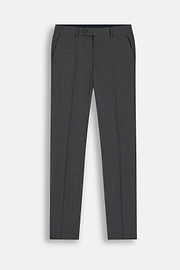 Pure Wool Bird's Eye Trousers, Medium grey, thumb, 6