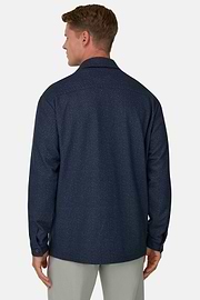 Shacket Herringbone Viscose Blend, Blue, thumb, 4