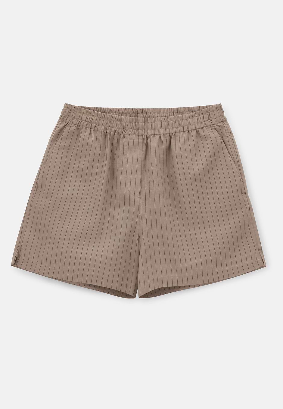 Bermudas Aus Leinen, Braun, hi-res