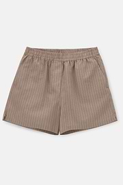 Bermuda en lin, Marron, thumb, 1