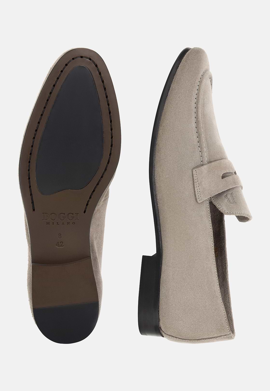 Mocassins En Cuir, Sable, hi-res
