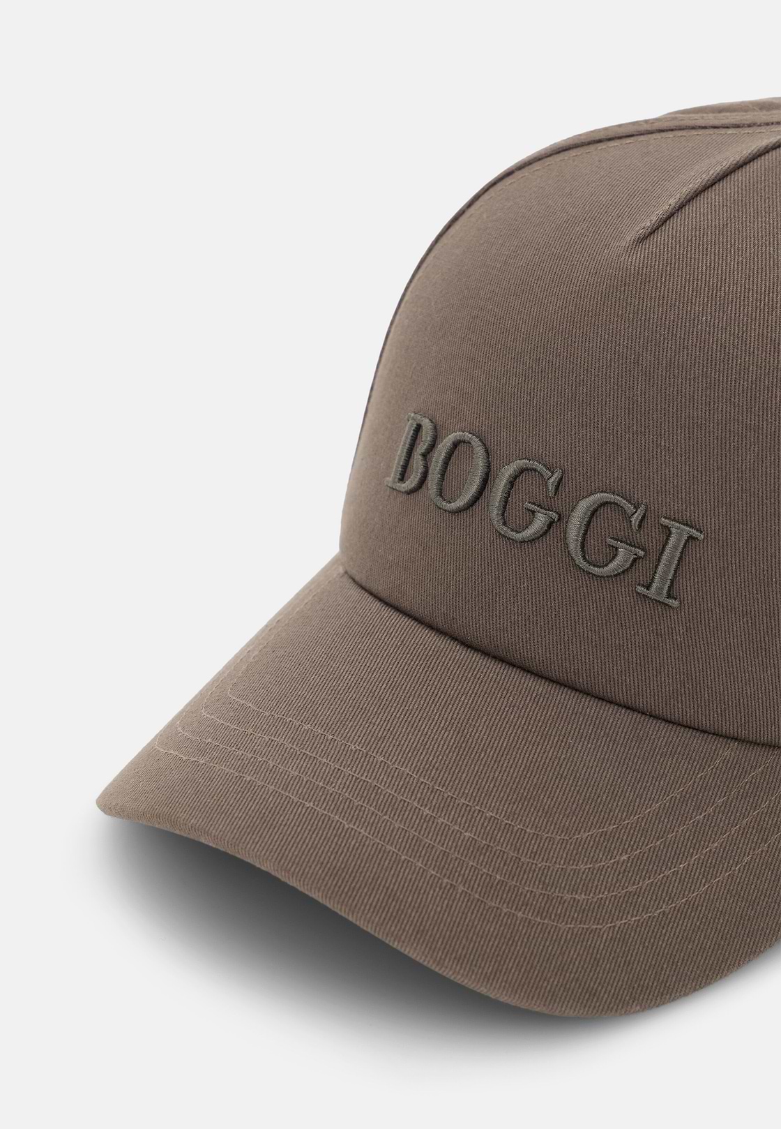 Cappello Con Visiera E Ricamo In Cotone, Marrone, hi-res, 2