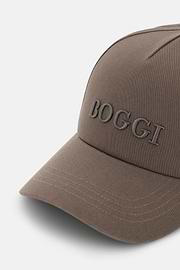 Cappello Con Visiera E Ricamo In Cotone, Marrone, thumb, 2