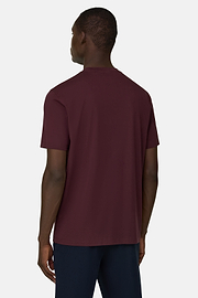T-Shirt aus elastischer Supima-Baumwolle, Burgundy, thumb, 3