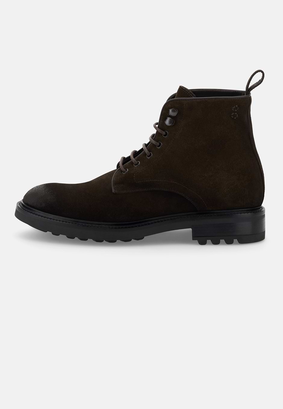 Suede Ankle Boots, Dark brown, hi-res