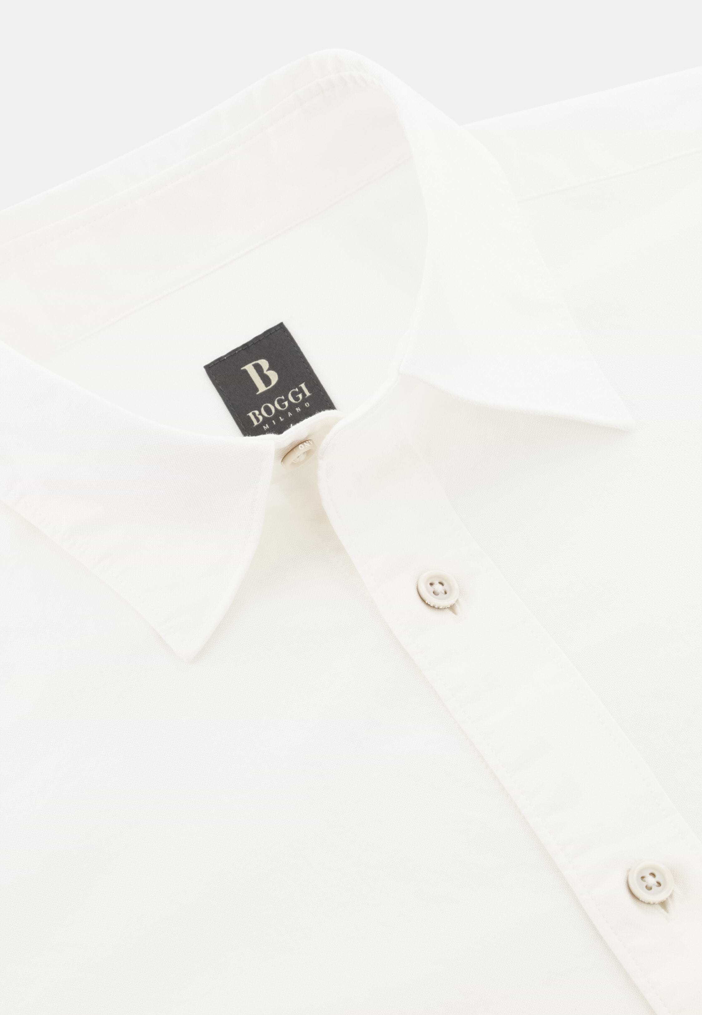 Camicia In Oxford Di Cotone Regular Fit, Bianco, hi-res, 5