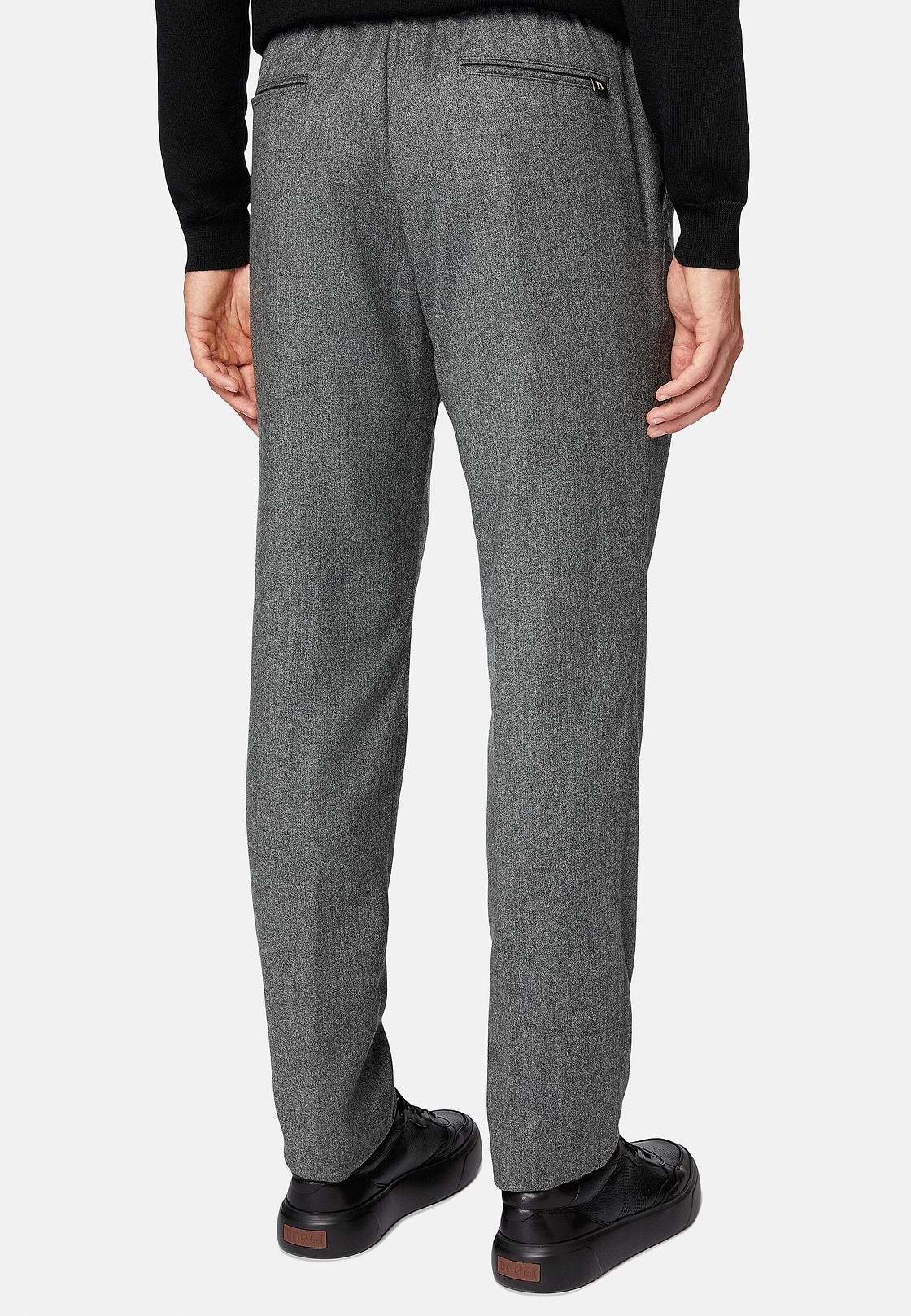 City Trousers in Flannel, Grey, hi-res