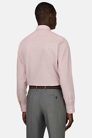 Camicia A Righe In Cotone Regular Fit, Burgundy, thumb, 3