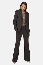 Chaqueta De Mezcla Lino, Marron oscuro, thumb, 1