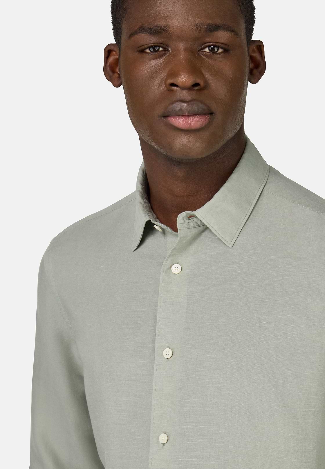 Regular Fit Tencel Linen Shirt, Green, hi-res