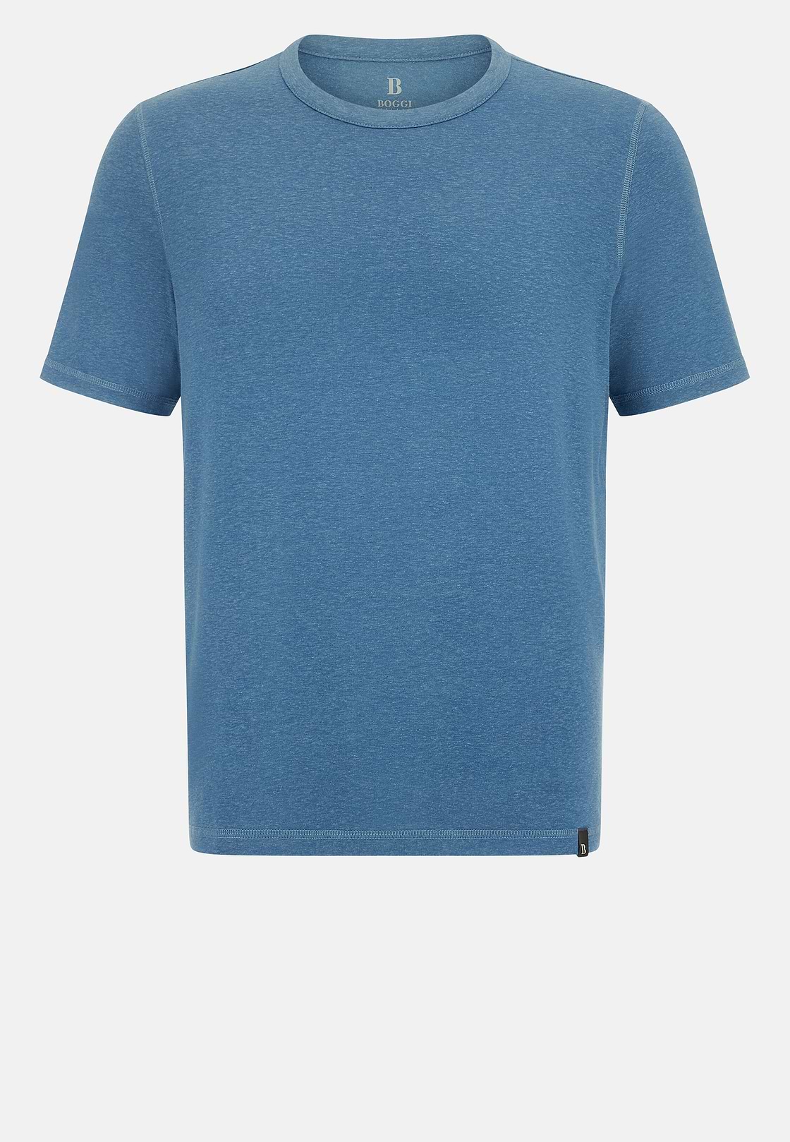 Cotton and Viscose Jersey T-Shirts, Air-blue, hi-res
