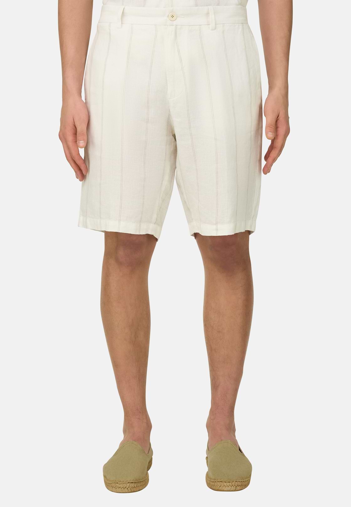 Bermudas in Linen, White, hi-res, 2