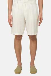 Bermudas in Linen, White, thumb, 2