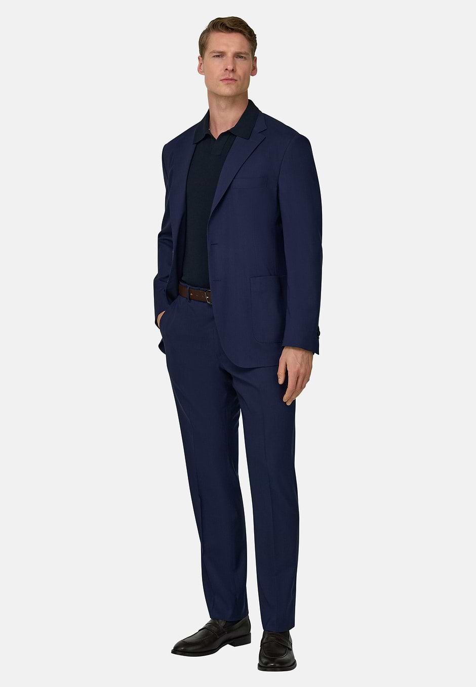 Costume En Pure Laine 120S, Bleu royal, hi-res