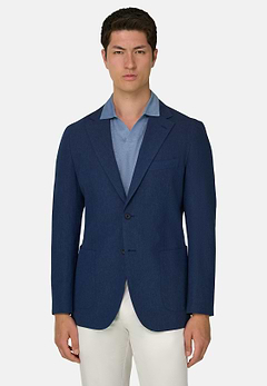 Giacca In Lino E Cotone Melange