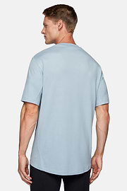 High-Performance Piqué Polo T-Shirt, Light Blue, hi-res