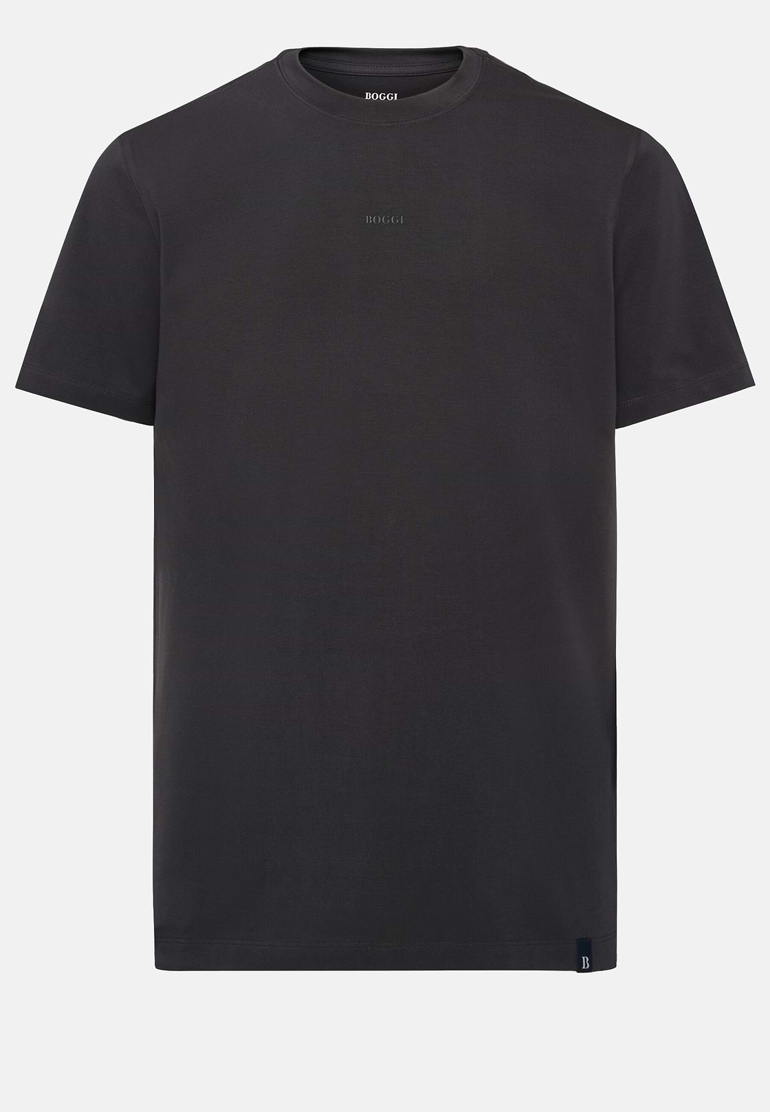 T-Shirt In Stretch Supima Cotton, Black, hi-res