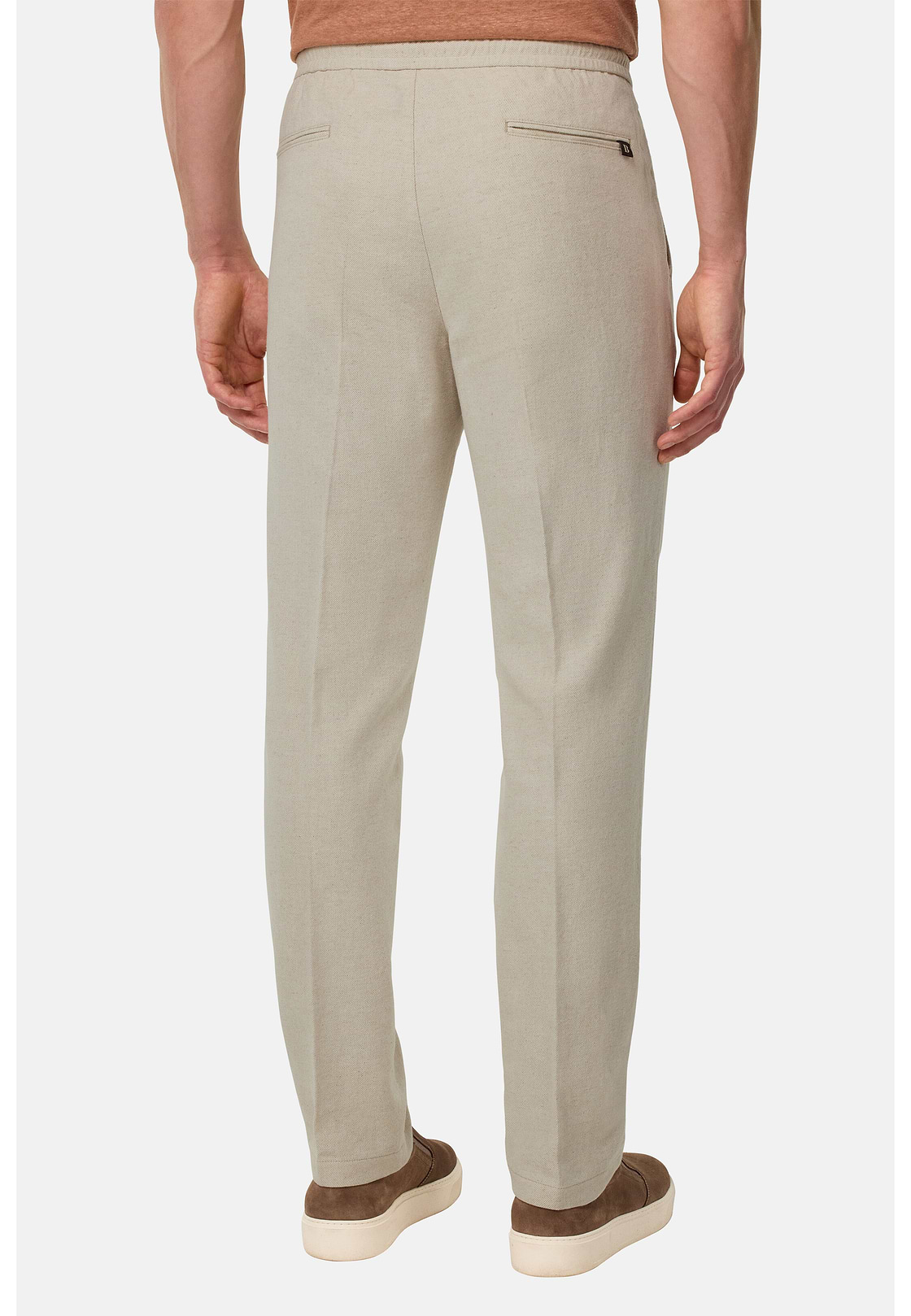 City Trousers in Cotton and Linen, Sand, hi-res