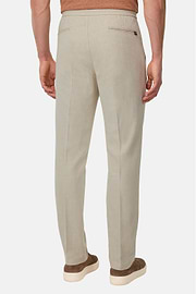 City Trousers in Cotton and Linen, Sand, hi-res
