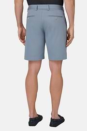 Stretch Cotton and Tencel Bermuda Shorts, Indigo, hi-res