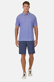 Stretch Cotton Bermuda Shorts, Air-blue, hi-res