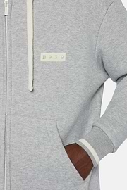 Sweat Full Zip B939 En Mélange Coton Nylon, Gris, hi-res