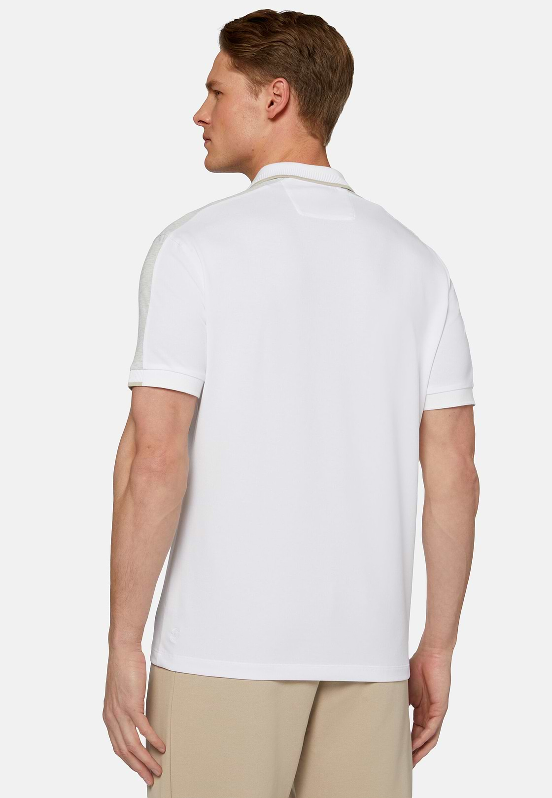 High-Performance Piqué Polo Shirt, White, hi-res