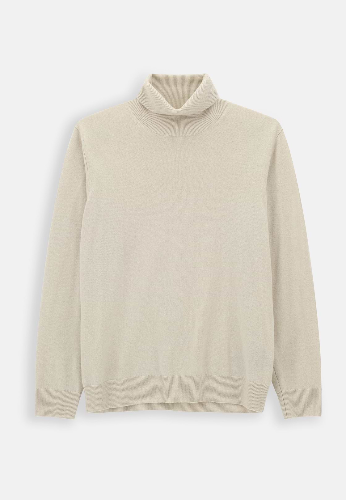Turtleneck Jumper in Cashmere, Sand, hi-res, 5