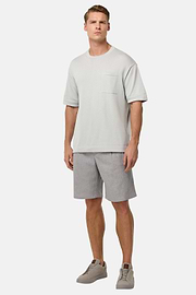 Pima Cotton Knitted T-Shirt, Ice, hi-res