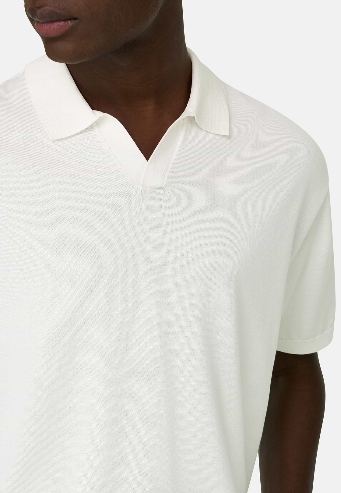 Polo Di Maglia In Cotone Seta, Bianco, hi-res, 4