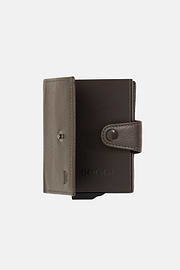 Leather Credit Card Holder, Taupe, hi-res