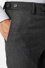 Pantalon En Flanelle Extensible., Gris foncé, hi-res