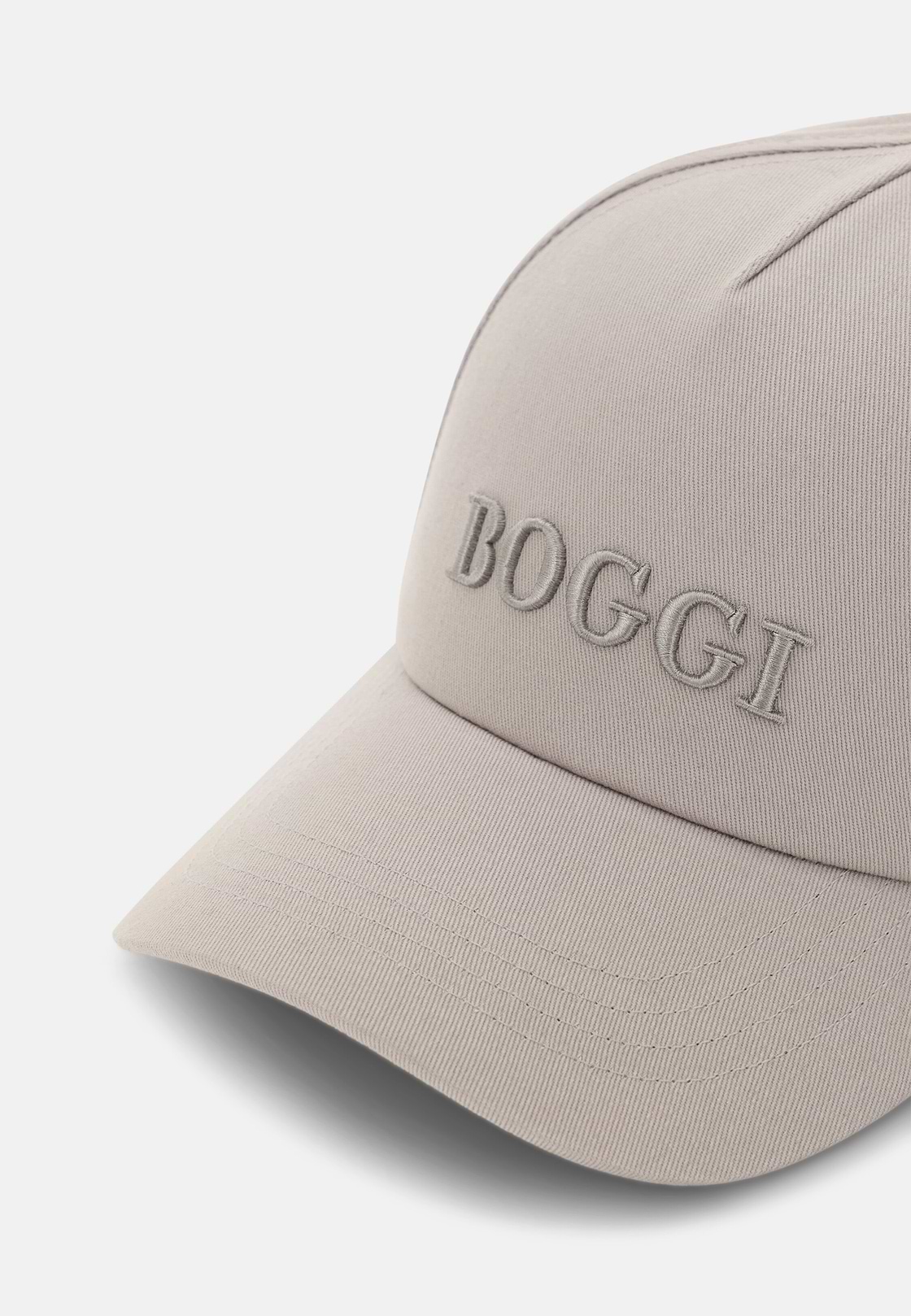 Men's Baseball Cap With Visor And Embroidery in Cotton, Sand