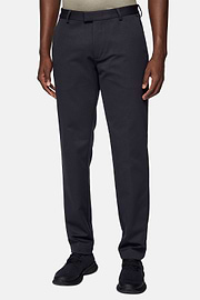 B Tech Trousers in Stretch Technical Fabric, Navy blue, hi-res