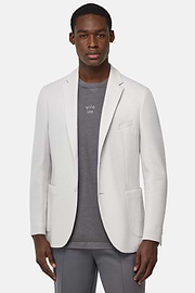 B Jersey Cotton Crepe Jacket, Ice, hi-res