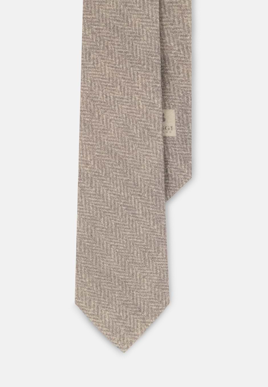 Tie Herringbone Pattern in Wool Cashmere, Light grey, hi-res