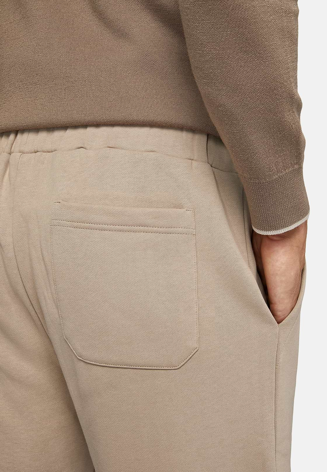 Pantaloni In Cotone, Beige, hi-res