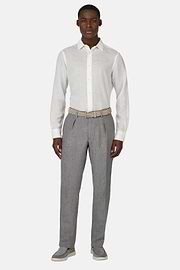 Pantalon En Pur Lin, Gris, thumb, 2