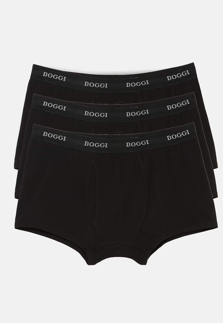 Stretch Cotton Jersey Boxer Shorts, Black, hi-res