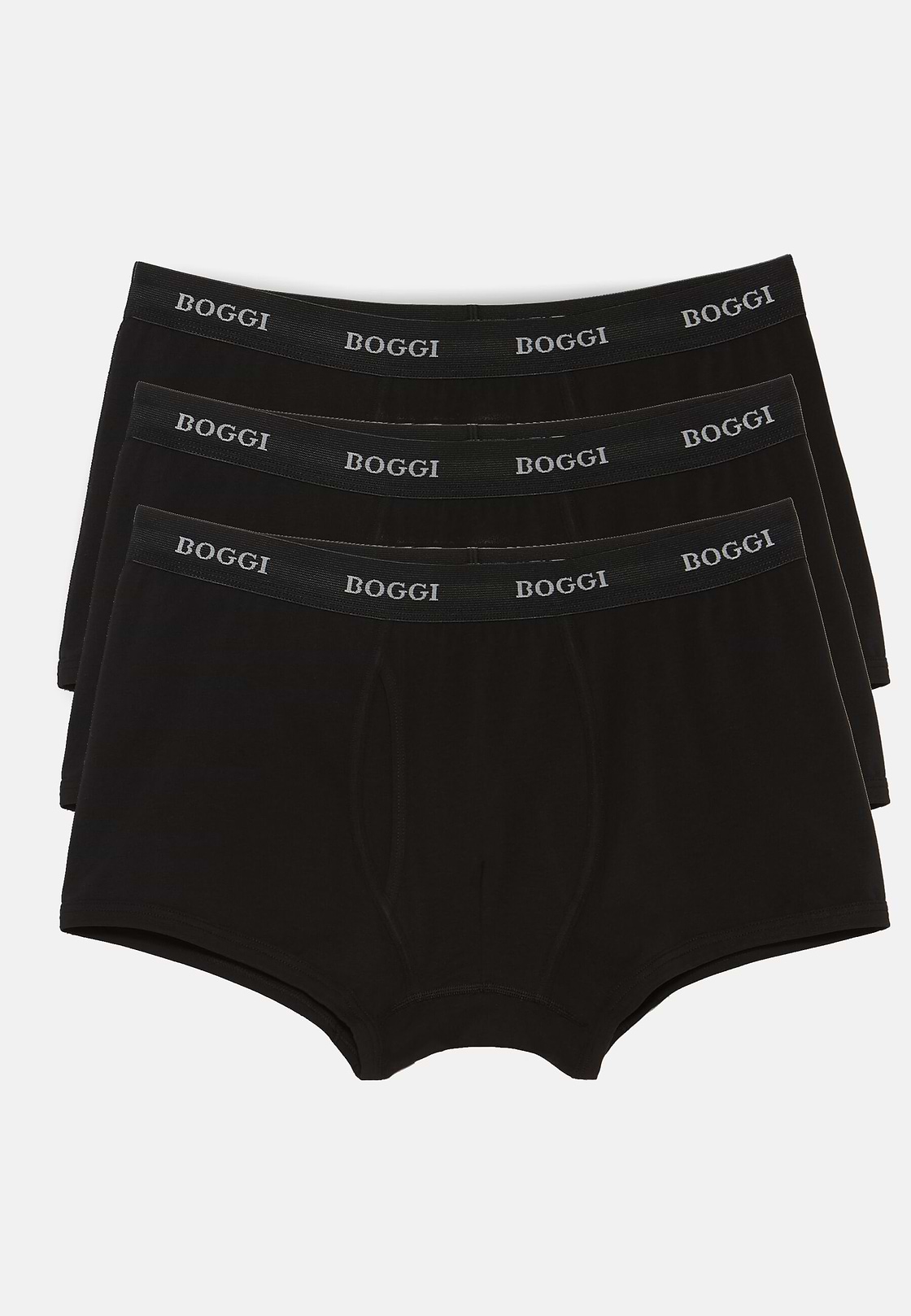 Stretch Cotton Jersey Boxer Shorts, Black, hi-res
