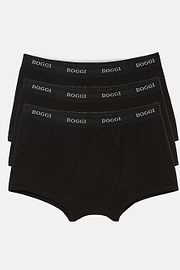 Stretch Cotton Jersey Boxer Shorts, Black, hi-res