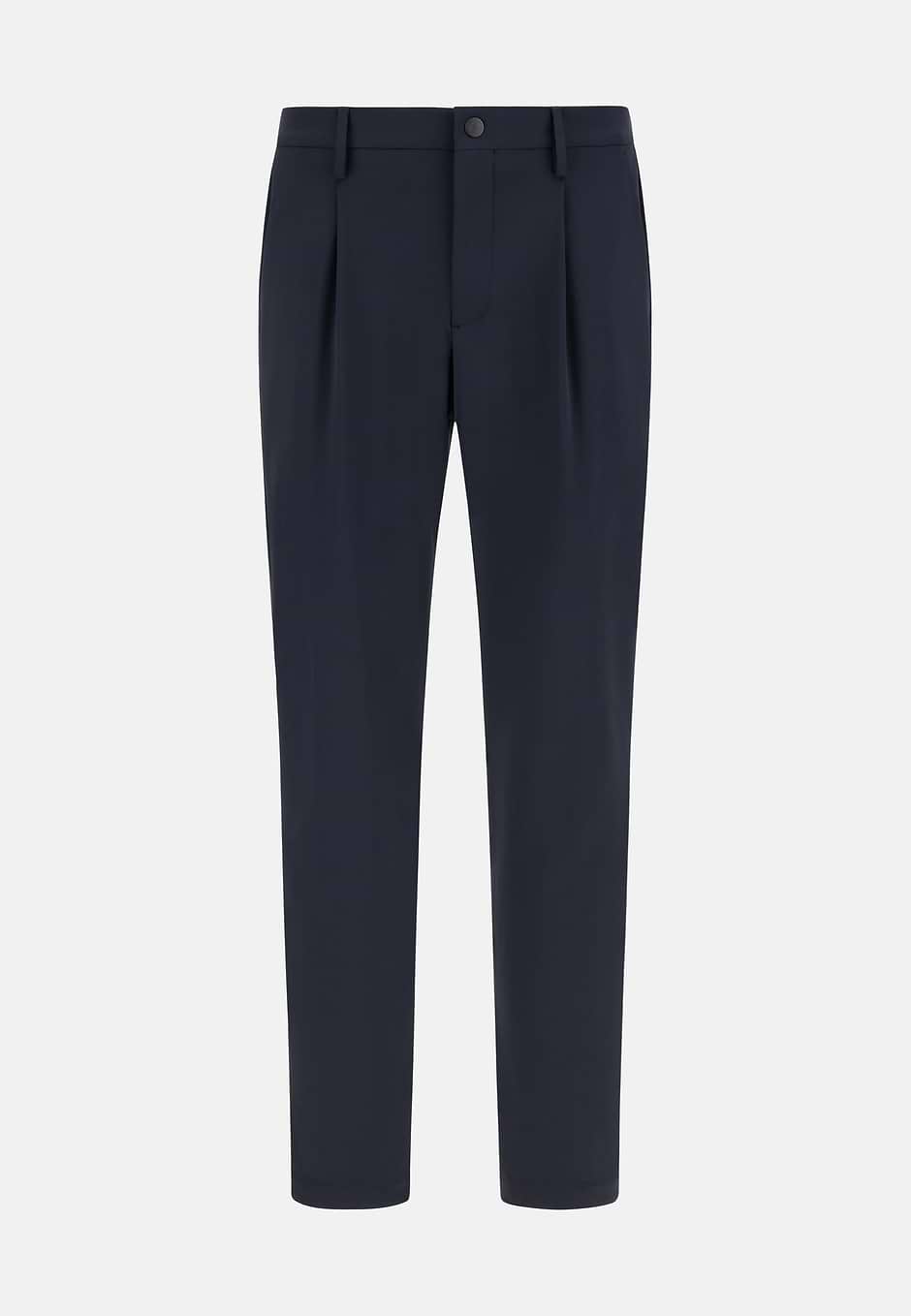 B-Tech Stretch Nylon Trousers, Navy blue, hi-res