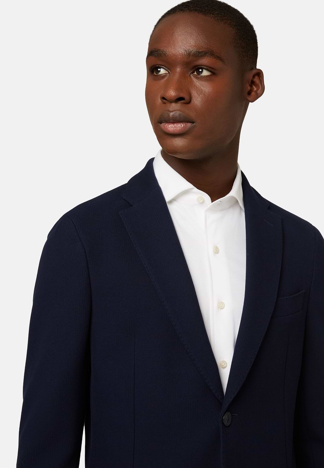 Navy Cotton B Jersey Jacket, Navy blue, hi-res, 4