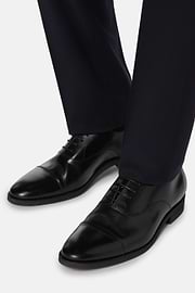 Oxford-Schuhe Aus Leder, Schwarz, hi-res