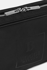 Clutch in technical fabric, Black, hi-res