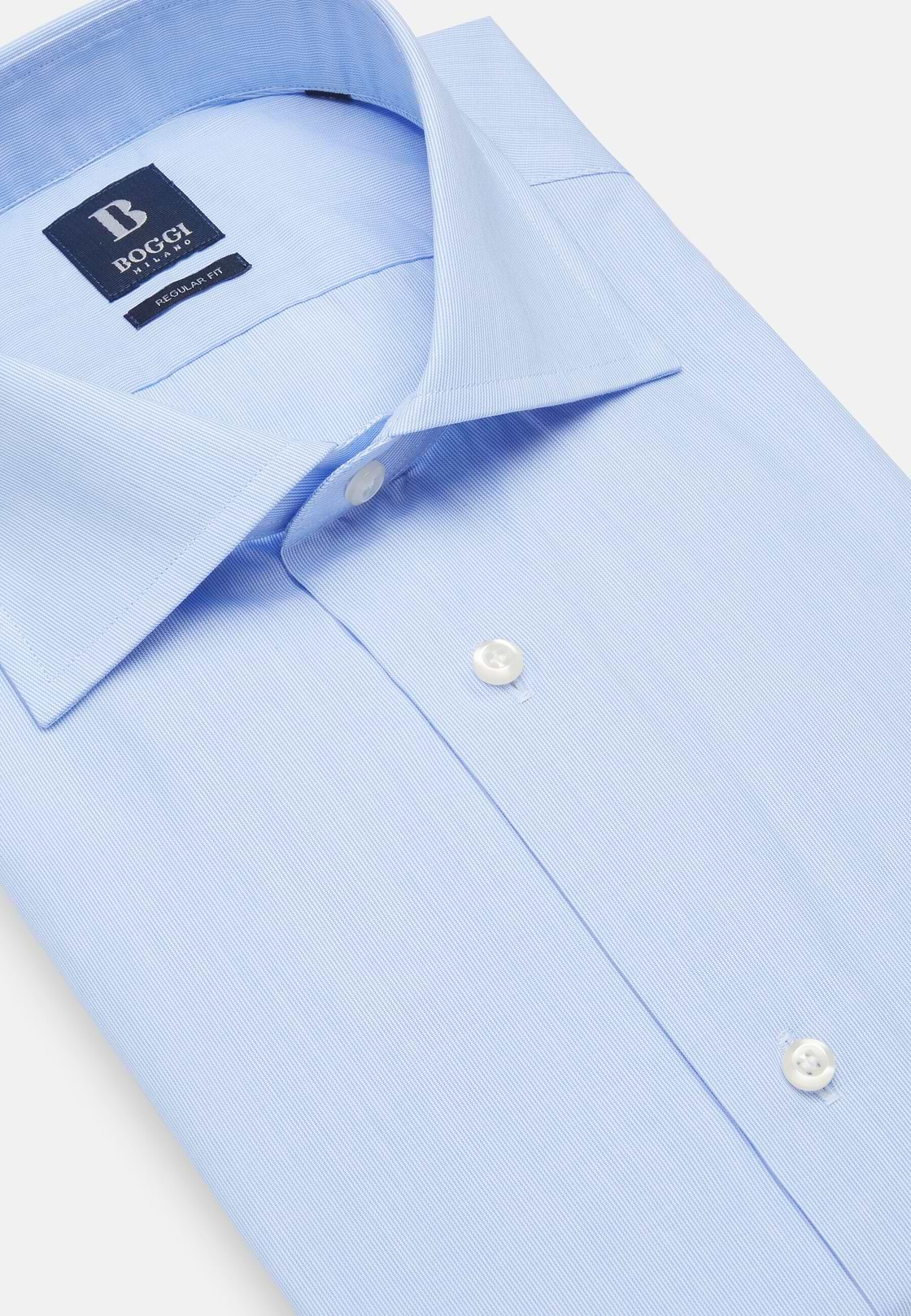 Micro Striped Windsor Collar Shirt Regular Fit, Light Blue, hi-res